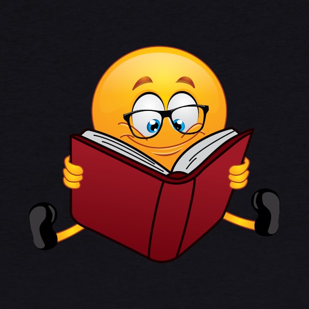 Nerdy Reading emoticon' Cute Reading emoticon Gift by ourwackyhome